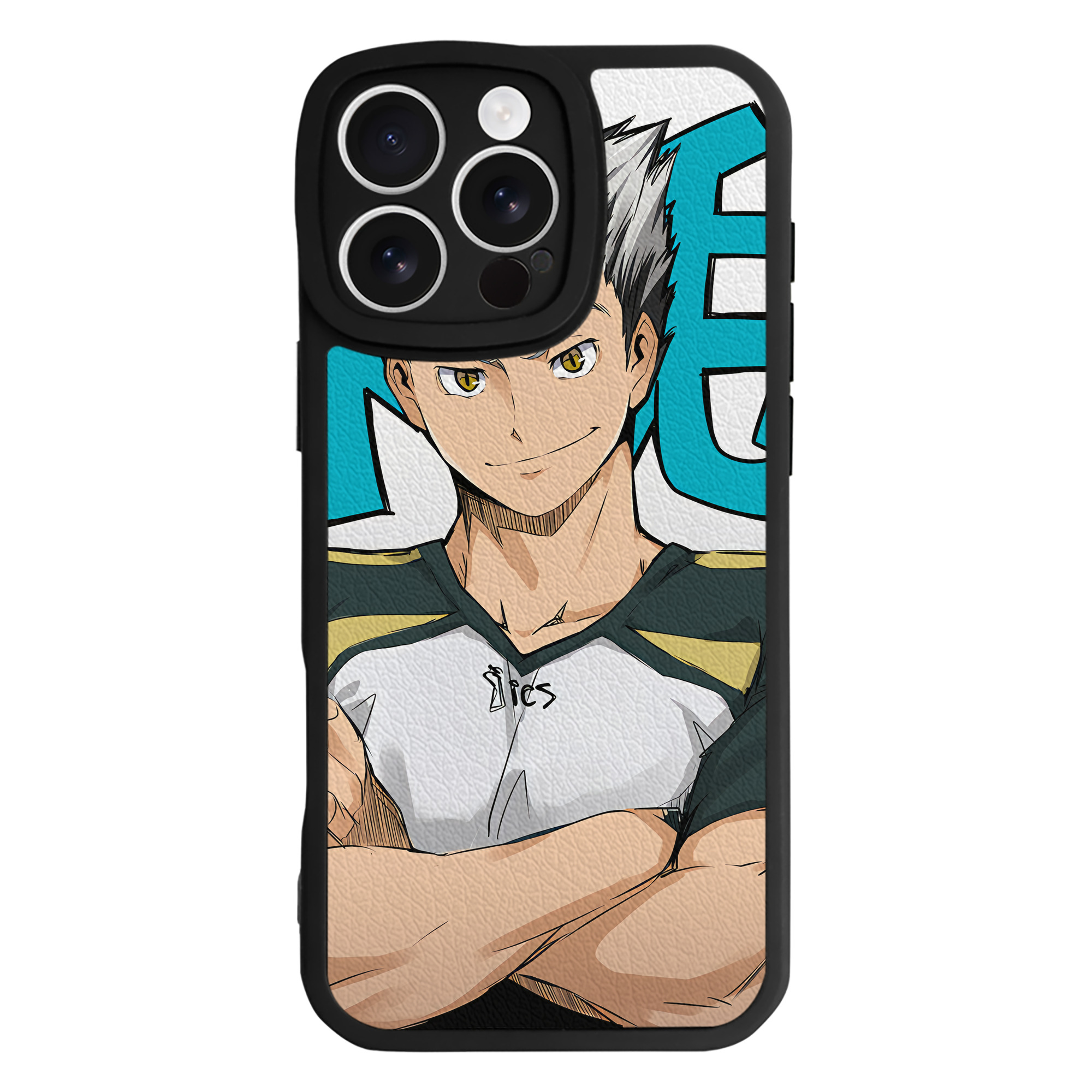 （画像用） ハイキュー!! Haikyu!! 【iPhone 16シリーズ対応】シリコンスマホケース（レザー調） 材質：シリコン